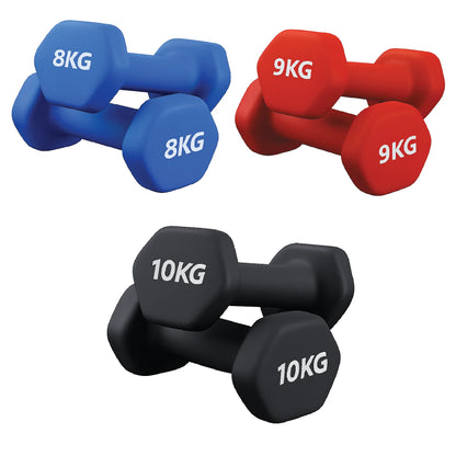 Premium Anti-Roll Neoprene Dumbbells