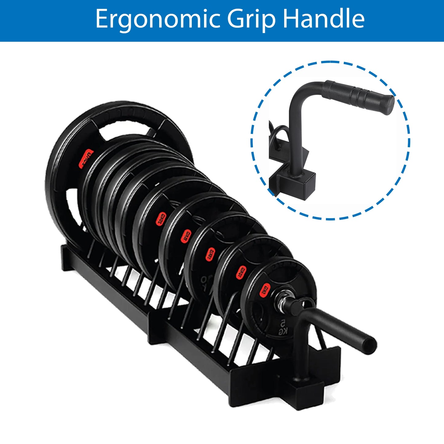 Extended Weight Plate Storage Rack