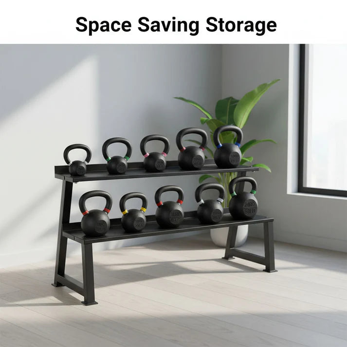 Commercial 2-Tier Kettlebell Rack