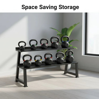 Commercial 2-Tier Kettlebell Rack