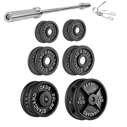 Professional Cast Iron Weight Plates – Strength Training Discs for Home & Commercial Gyms –Pairs, Sets & Optional Barbells