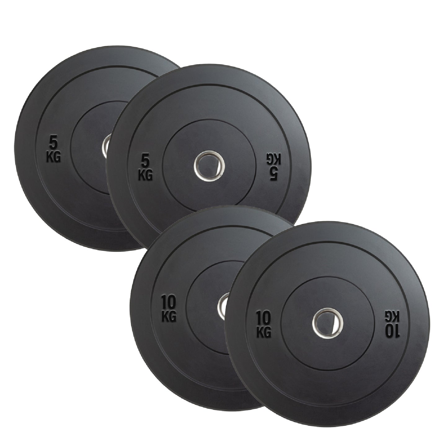 Olympic Bumper Plates – Rubber-Coated Weight Plates with 2'' Steel Insert for Weightlifting, CrossFit & Strength Training