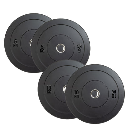 Olympic Bumper Plates – Rubber-Coated Weight Plates with 2'' Steel Insert for Weightlifting, CrossFit & Strength Training
