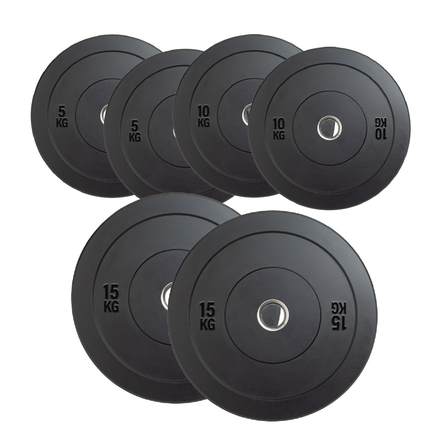 Olympic Bumper Plates – Rubber-Coated Weight Plates with 2'' Steel Insert for Weightlifting, CrossFit & Strength Training