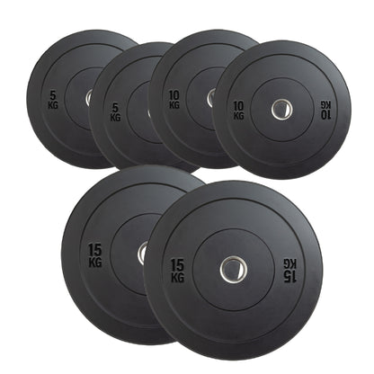 Olympic Bumper Plates – Rubber-Coated Weight Plates with 2'' Steel Insert for Weightlifting, CrossFit & Strength Training
