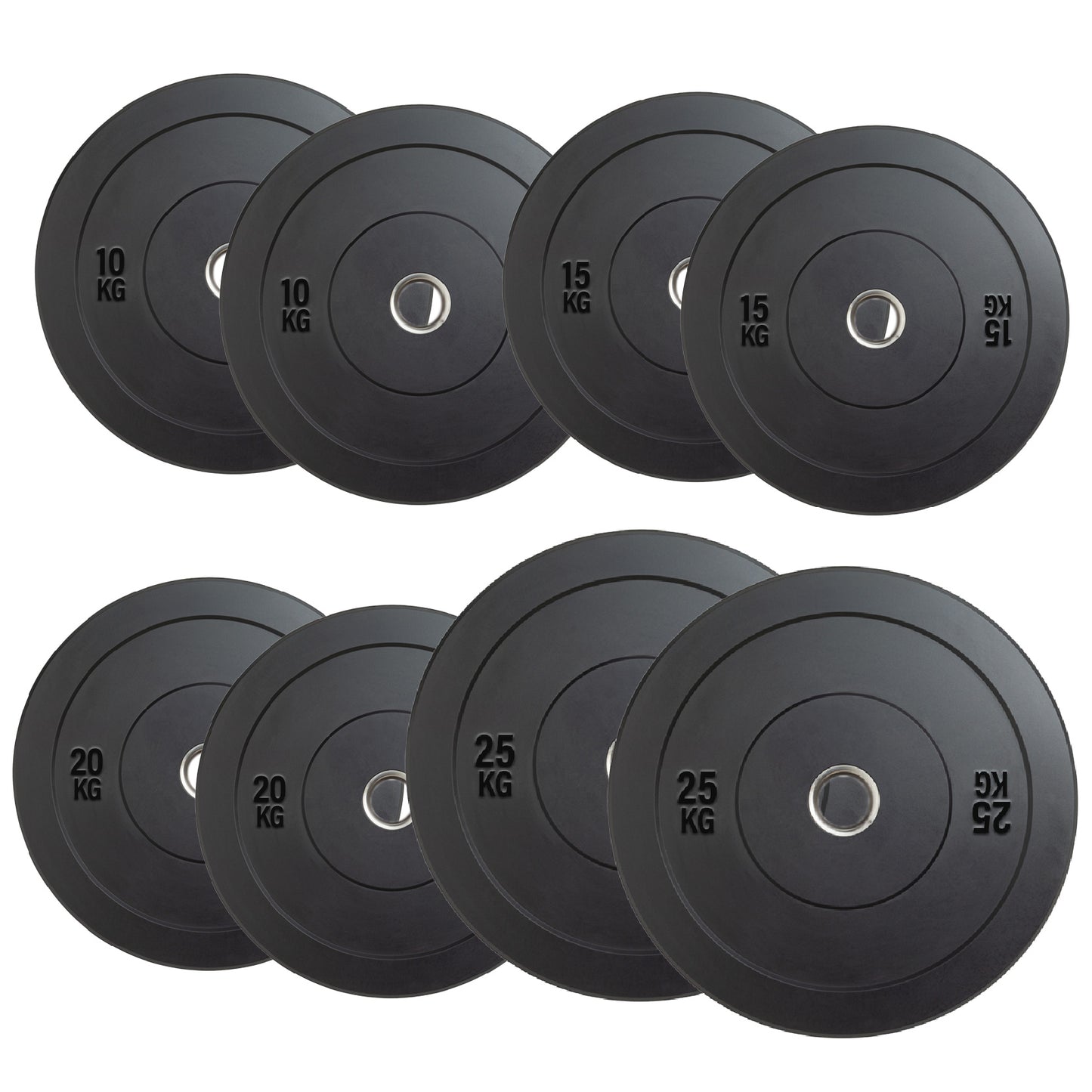 Olympic Bumper Plates – Rubber-Coated Weight Plates with 2'' Steel Insert for Weightlifting, CrossFit & Strength Training