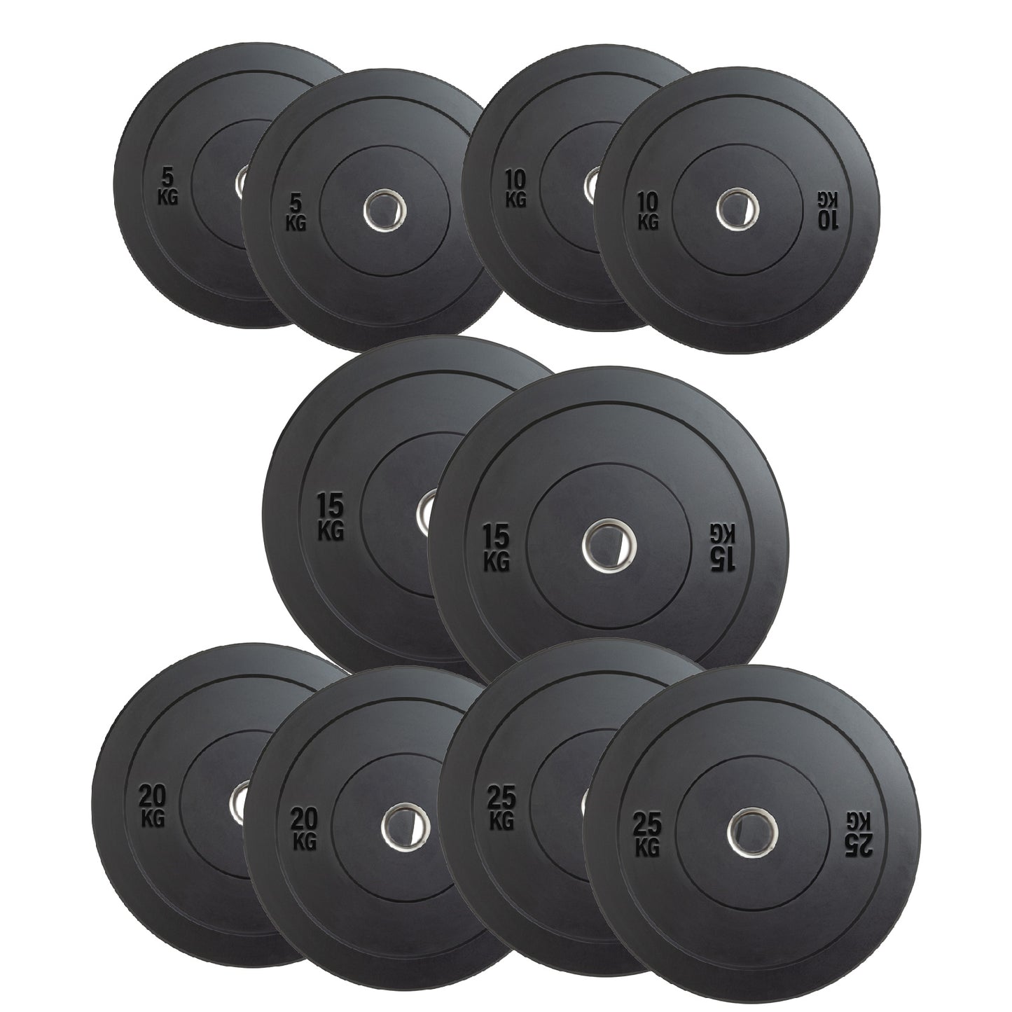 Olympic Bumper Plates – Rubber-Coated Weight Plates with 2'' Steel Insert for Weightlifting, CrossFit & Strength Training
