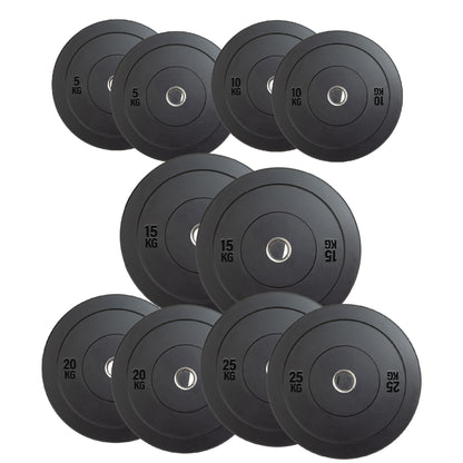 Olympic Bumper Plates – Rubber-Coated Weight Plates with 2'' Steel Insert for Weightlifting, CrossFit & Strength Training