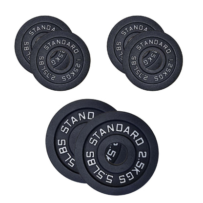 Professional Cast Iron Weight Plates – Strength Training Discs for Home & Commercial Gyms – Singles, Pairs, Sets & Optional Barbells