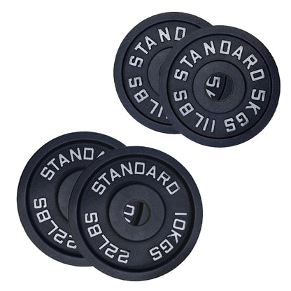 Professional Cast Iron Weight Plates – Strength Training Discs for Home & Commercial Gyms – Singles, Pairs, Sets & Optional Barbells