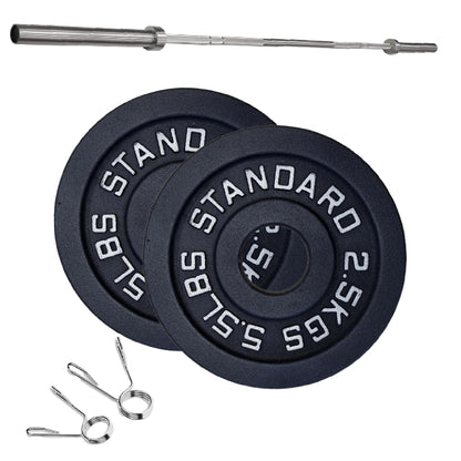 Professional Cast Iron Weight Plates – Strength Training Discs for Home & Commercial Gyms – Singles, Pairs, Sets & Optional Barbells