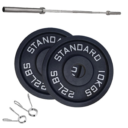 Professional Cast Iron Weight Plates – Strength Training Discs for Home & Commercial Gyms – Singles, Pairs, Sets & Optional Barbells