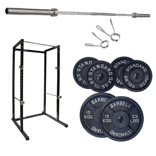 G100 Power Rack - Heavy-Duty Adjustable Squat Cage with Pull-up Bar - Commercial Grade Steel Frame for Home Gyms - Maximum Stability for Compound Lifts - Customisable with Optional Attachments