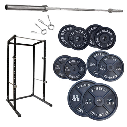G100 Power Rack - Heavy-Duty Adjustable Squat Cage with Pull-up Bar - Commercial Grade Steel Frame for Home Gyms - Maximum Stability for Compound Lifts - Customisable with Optional Attachments