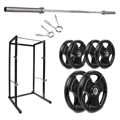 G100 Power Rack - Heavy-Duty Adjustable Squat Cage with Pull-up Bar - Commercial Grade Steel Frame for Home Gyms - Maximum Stability for Compound Lifts - Customisable with Optional Attachments