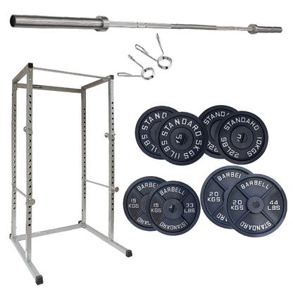 G100 Power Rack - Heavy-Duty Adjustable Squat Cage with Pull-up Bar - Commercial Grade Steel Frame for Home Gyms - Maximum Stability for Compound Lifts - Customisable with Optional Attachments