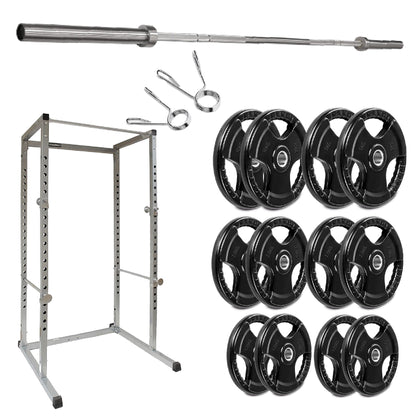 G100 Power Rack - Heavy-Duty Adjustable Squat Cage with Pull-up Bar - Commercial Grade Steel Frame for Home Gyms - Maximum Stability for Compound Lifts - Customisable with Optional Attachments