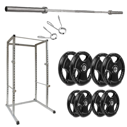 G100 Power Rack - Heavy-Duty Adjustable Squat Cage with Pull-up Bar - Commercial Grade Steel Frame for Home Gyms - Maximum Stability for Compound Lifts - Customisable with Optional Attachments