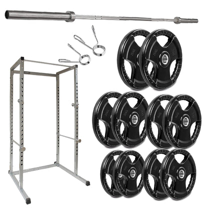 G100 Power Rack - Heavy-Duty Adjustable Squat Cage with Pull-up Bar - Commercial Grade Steel Frame for Home Gyms - Maximum Stability for Compound Lifts - Customisable with Optional Attachments