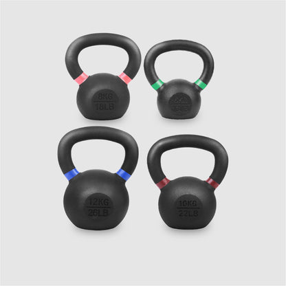 Premium Cast Iron Kettlebells - Solid Construction with Smooth Wide Handle - Multiple Weight Options for Strength Training - Home Gym Equipment for Full Body Workouts - Ideal for Swings and Lifts