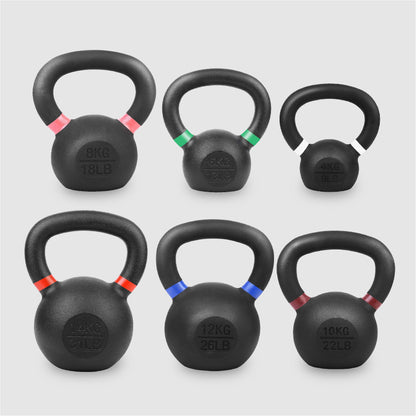 Premium Cast Iron Kettlebells - Solid Construction with Smooth Wide Handle - Multiple Weight Options for Strength Training - Home Gym Equipment for Full Body Workouts - Ideal for Swings and Lifts