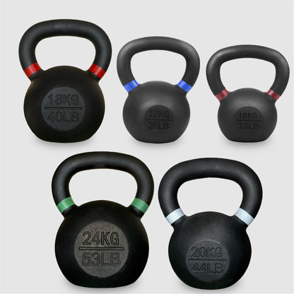 Premium Cast Iron Kettlebells - Solid Construction with Smooth Wide Handle - Multiple Weight Options for Strength Training - Home Gym Equipment for Full Body Workouts - Ideal for Swings and Lifts