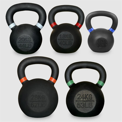 Premium Cast Iron Kettlebells - Solid Construction with Smooth Wide Handle - Multiple Weight Options for Strength Training - Home Gym Equipment for Full Body Workouts - Ideal for Swings and Lifts