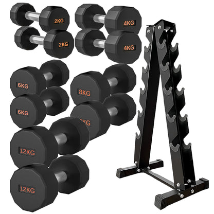Premium Round Hex Dumbbell - Professional Fitness Equipment for Home and Commercial Gyms - Heavy-Duty Training Gear for Strength and Conditioning - High-Quality Exercise Accessories -