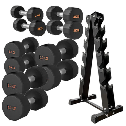 Premium Round Hex Dumbbell - Professional Fitness Equipment for Home and Commercial Gyms - Heavy-Duty Training Gear for Strength and Conditioning - High-Quality Exercise Accessories -