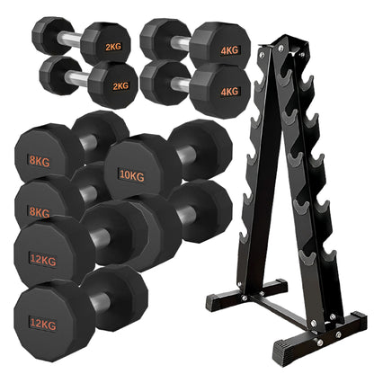 Premium Round Hex Dumbbell - Professional Fitness Equipment for Home and Commercial Gyms - Heavy-Duty Training Gear for Strength and Conditioning - High-Quality Exercise Accessories -