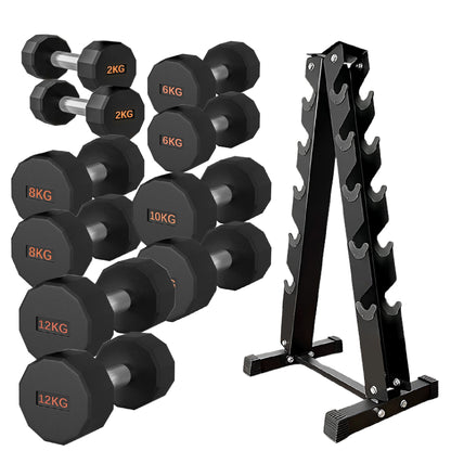 Premium Round Hex Dumbbell - Professional Fitness Equipment for Home and Commercial Gyms - Heavy-Duty Training Gear for Strength and Conditioning - High-Quality Exercise Accessories -