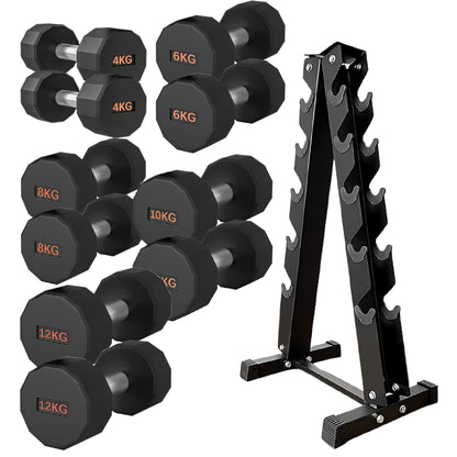 Premium Round Hex Dumbbell - Professional Fitness Equipment for Home and Commercial Gyms - Heavy-Duty Training Gear for Strength and Conditioning - High-Quality Exercise Accessories -