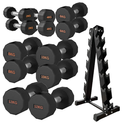 Premium Round Hex Dumbbell - Professional Fitness Equipment for Home and Commercial Gyms - Heavy-Duty Training Gear for Strength and Conditioning - High-Quality Exercise Accessories -