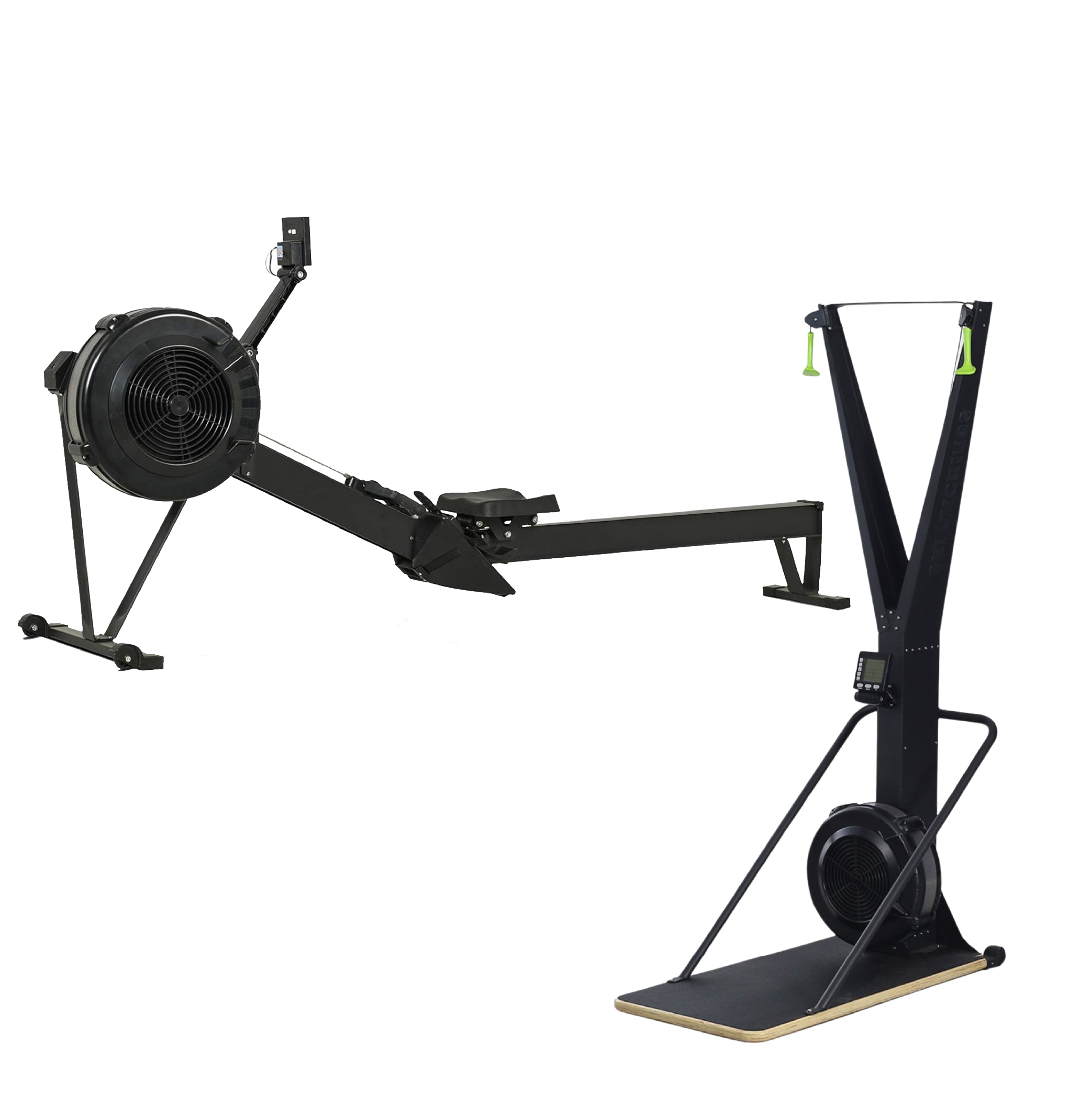 Foldable Ski Exercise Machine – Silent Air Resistance Rower for Home ...