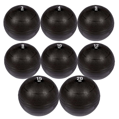 Heavy Duty Slam Balls for Explosive Training - Premium Rubber Medicine Balls with Textured Grip - No-Bounce Weighted Balls for Home and Commercial Gyms - Multiple Weight Options from 3KG to 25KG