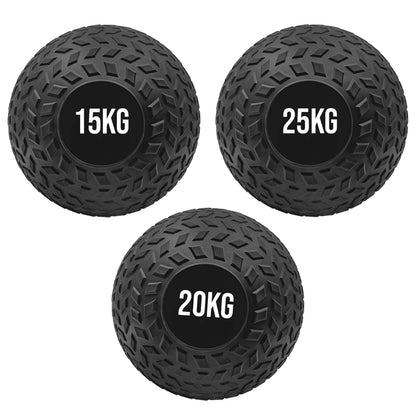 Premium Treaded Slam Balls - Heavy-Duty No-Bounce Fitness Medicine Ball for Explosive Power Training - Rugged Core Strength and Conditioning Equipment - Textured Grip Medicine Balls for Home Gym