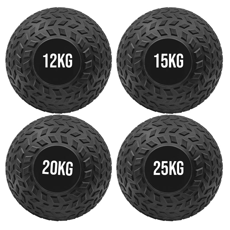 Premium Treaded Slam Balls - Heavy-Duty No-Bounce Fitness Medicine Ball for Explosive Power Training - Rugged Core Strength and Conditioning Equipment - Textured Grip Medicine Balls for Home Gym