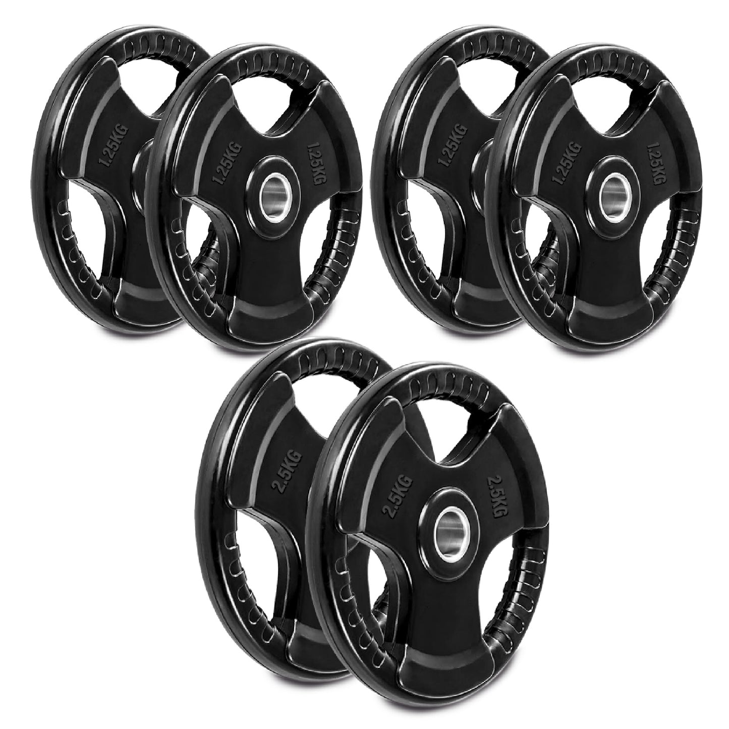Premium Tri-Grip Olympic Weight Plate - Professional Fitness Equipment for Home and Commercial Gyms - Heavy-Duty Training Gear for Strength and Conditioning - High-Quality Exercise Accessories