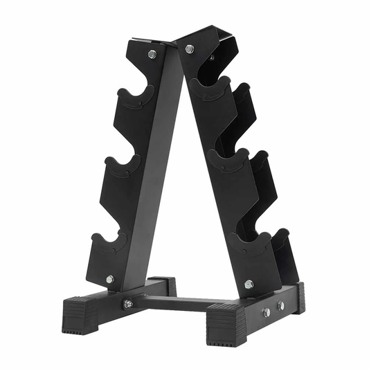 A3 Tier Hex Dumbbell Rack Heavy Duty Steel, Vertical Weight Storage Stand for 6 Dumbbells