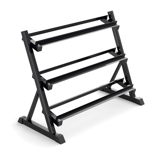 L3 Tier Hex Dumbbell Rack Heavy Duty Steel Vertical Storage Stand for 22 Dumbbells